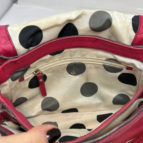 Kate Spade New York Pink Leather Front Flap Turn Lock Shoulder Bag - Picture 10 of 14
